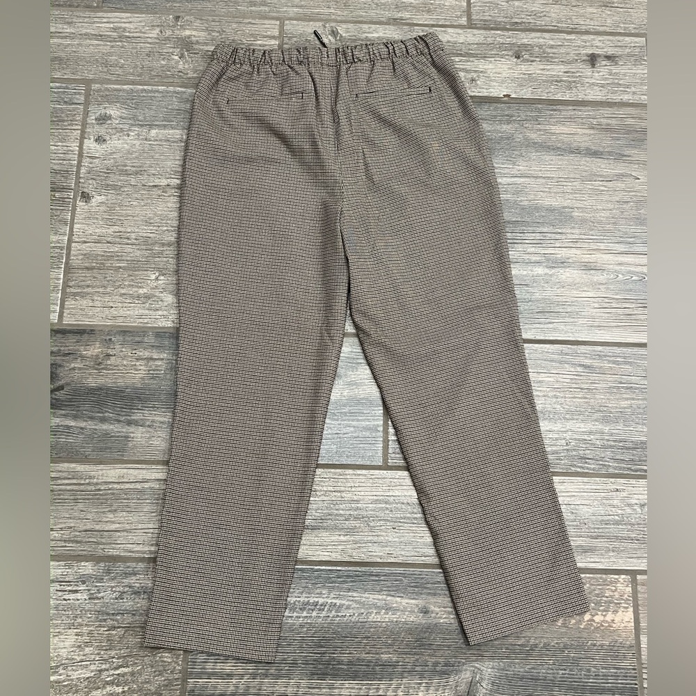 Nicole Miller NY Houndstooth Plaid Pull On Semi Casual Pants - Picture 2 of 7
